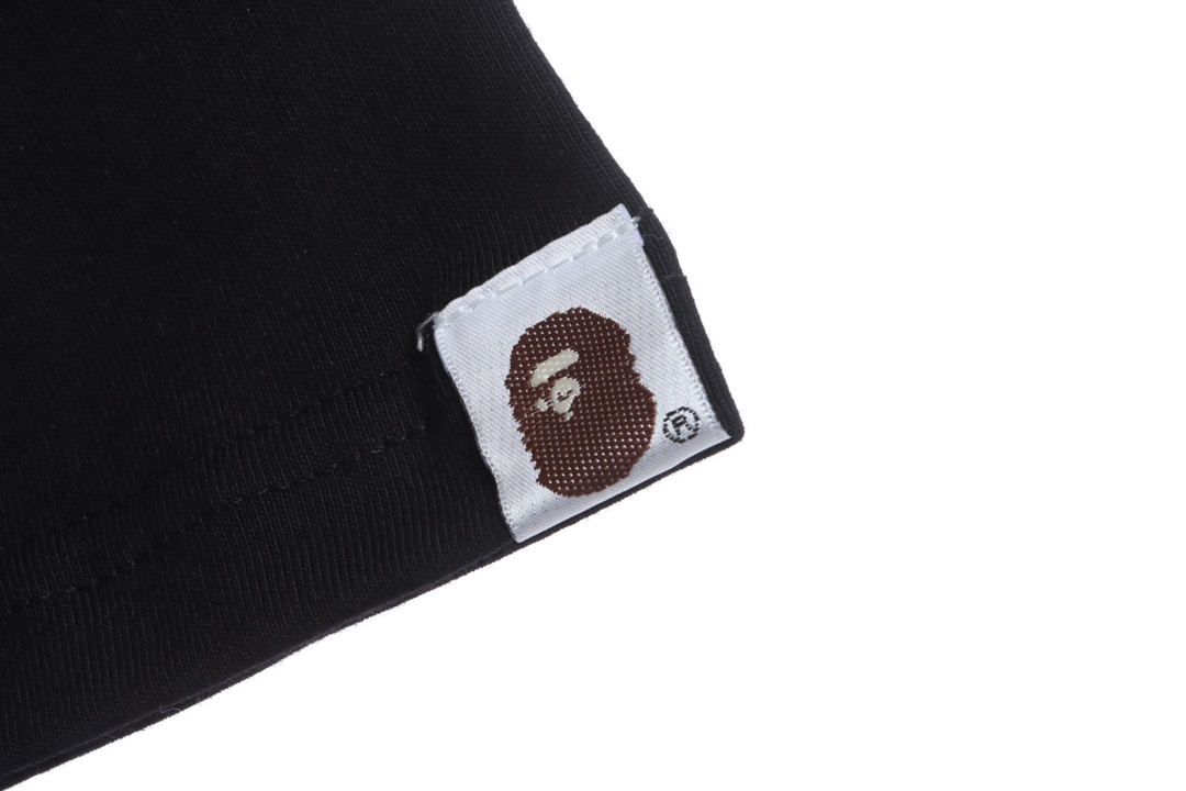 BAPE ape-man initials pattern label printing short sleeves