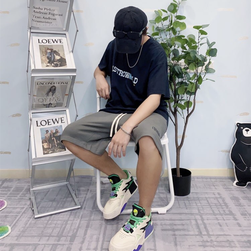 Travis Scott Cactus Jack Astroworld portrait printing short sleeves