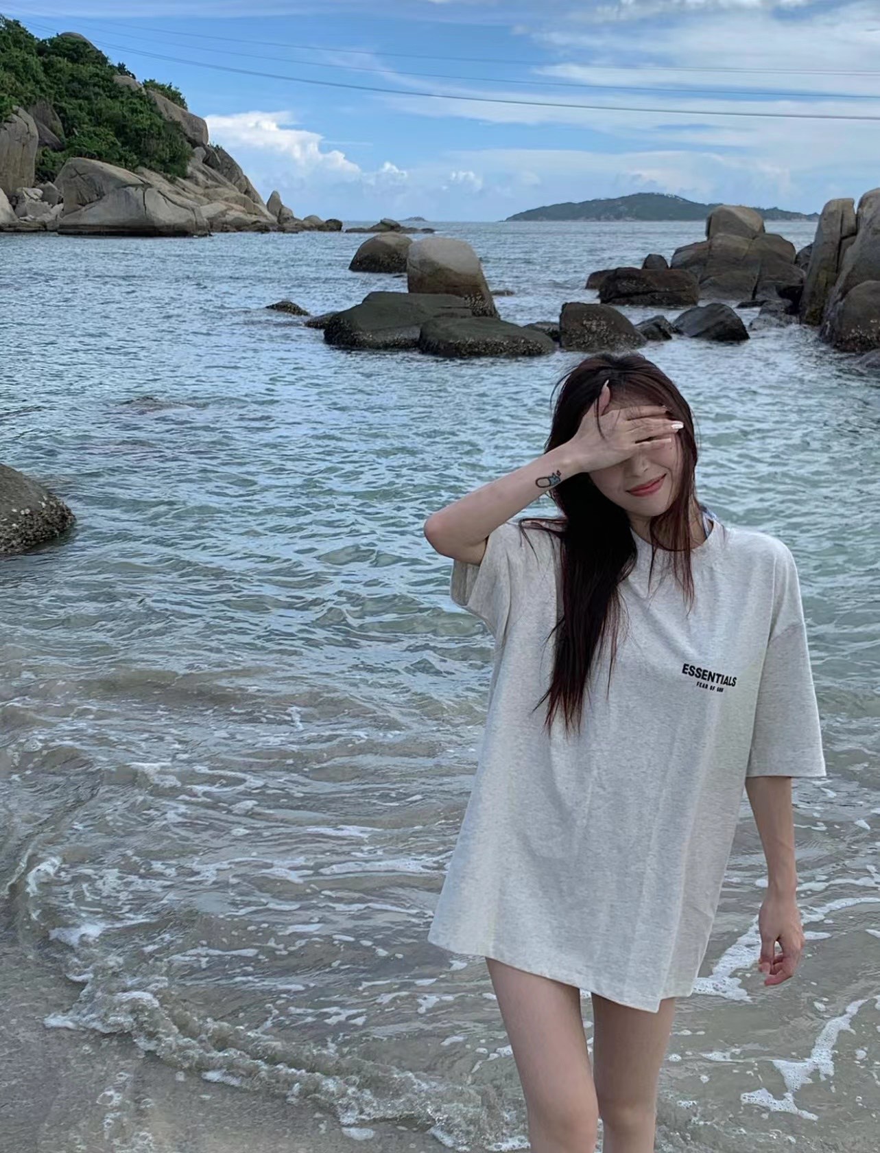 FOG flocked logo print short sleeves