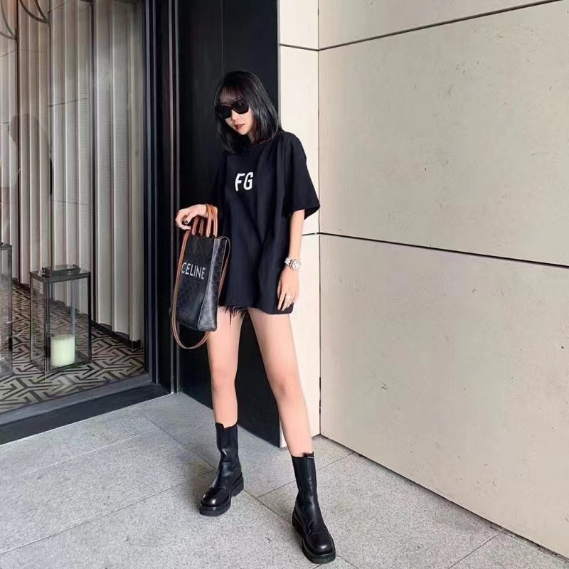 FOG season six main line FG letter short-sleeved T-shirt