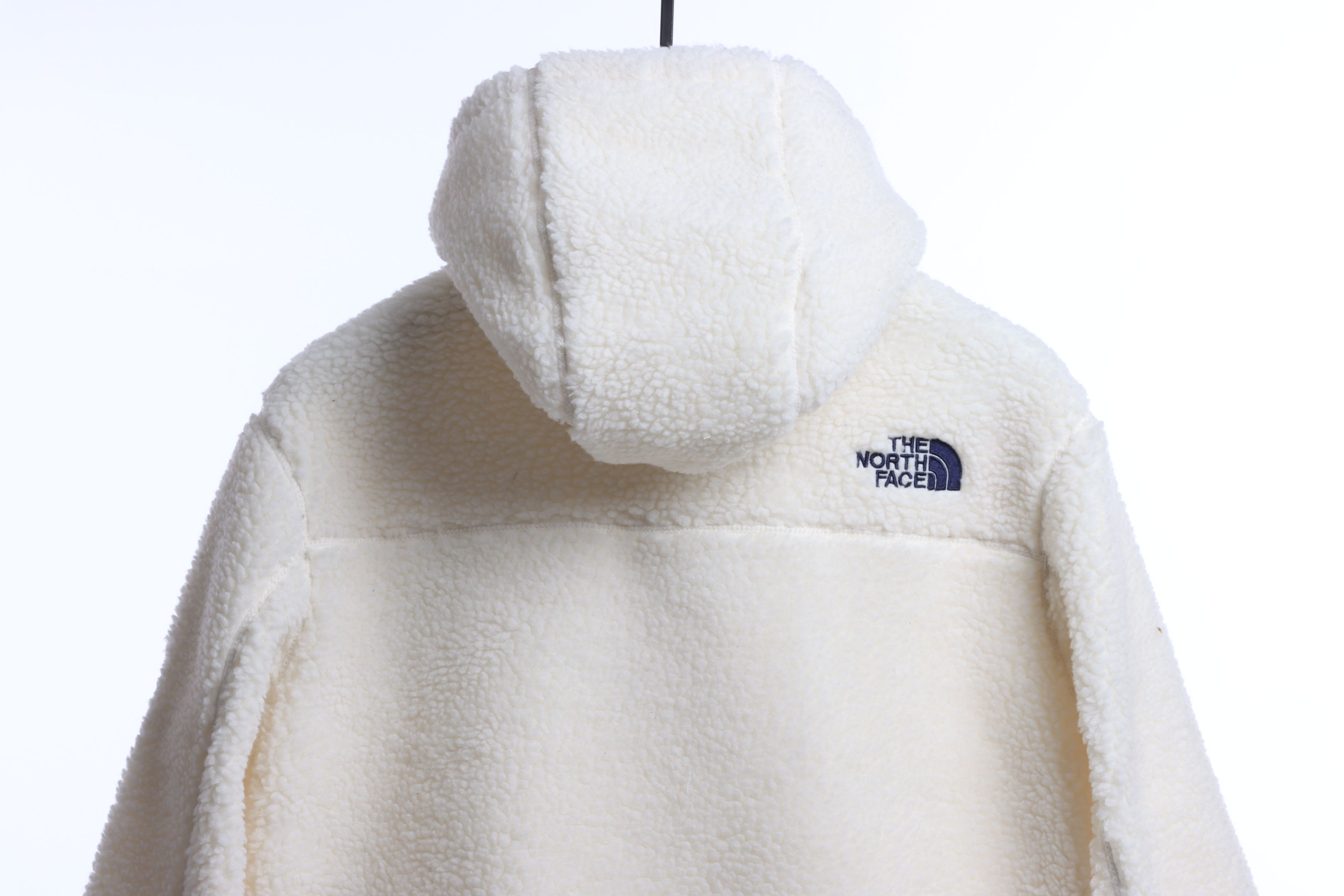 The North Face Double Laminated Sherpa White Zip Jacket