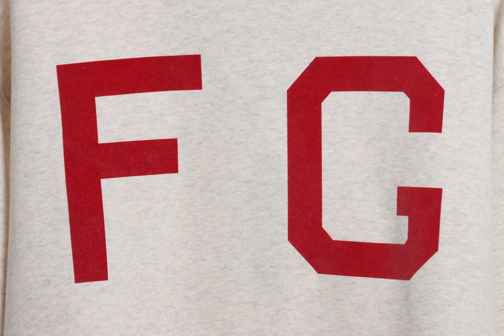 FOG large LOGO red flocked hoodie