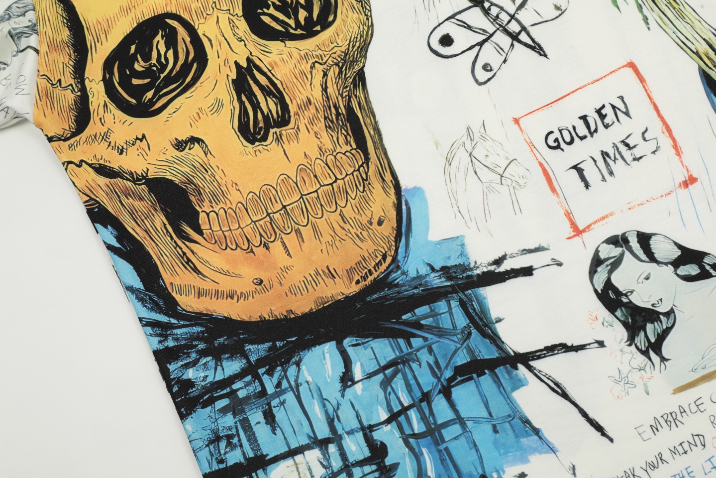 Saint Mich@el Tears  Skull Full Print Long Sleeve