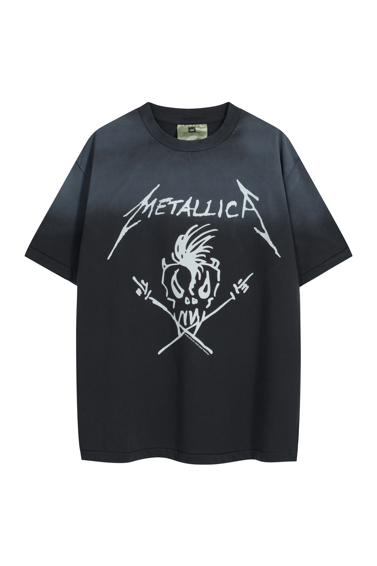 Vintage Stickman Print Retro Short Sleeve T-Shirt Black Brown