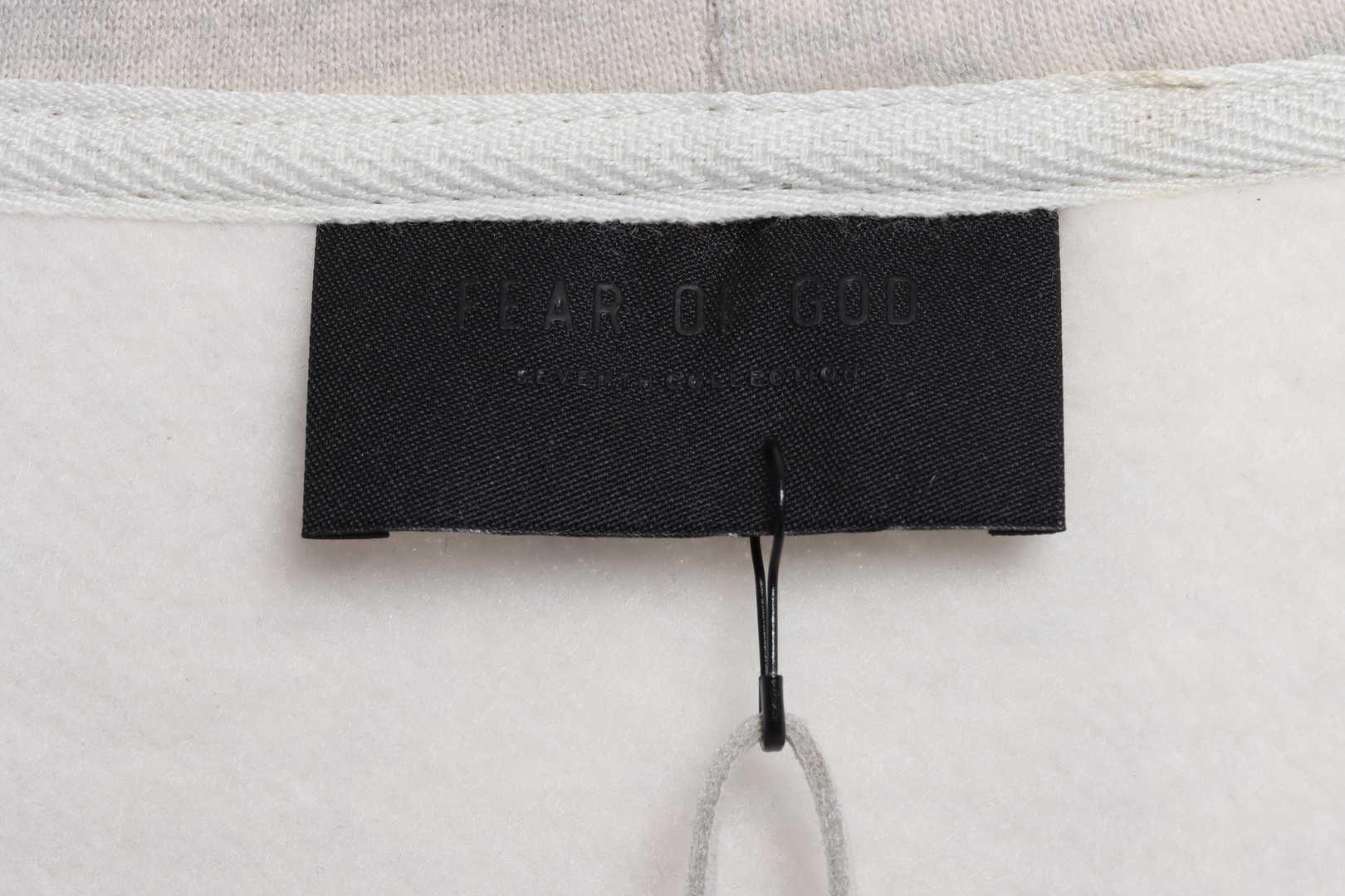 FOG large LOGO red flocked hoodie