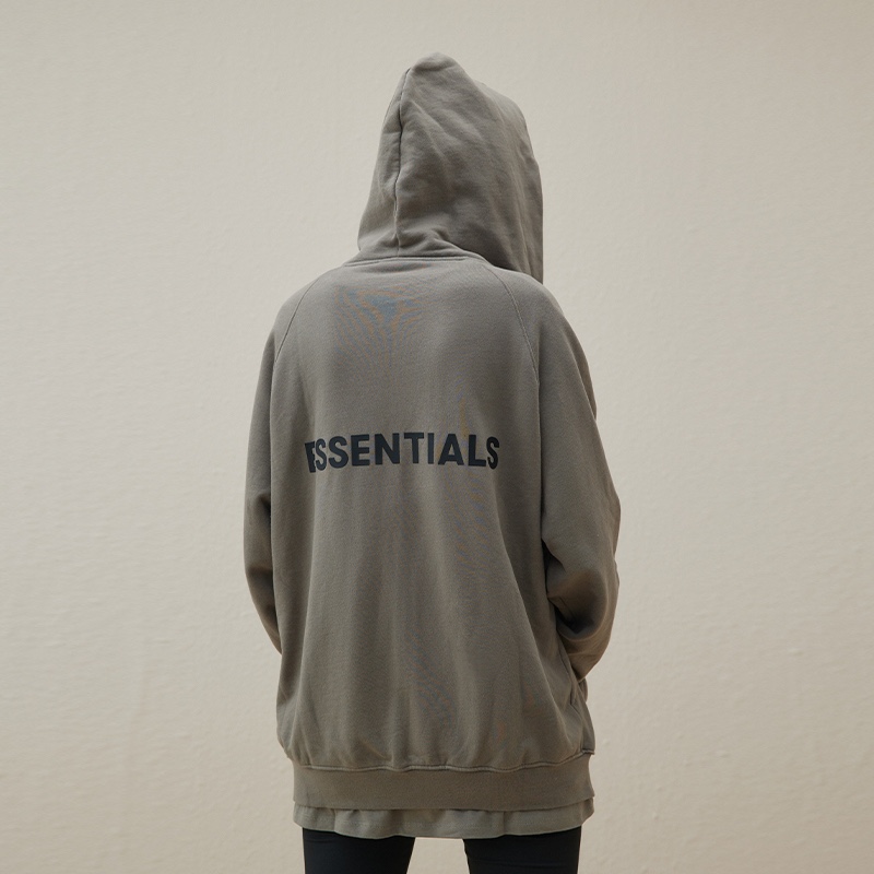 Double Line Back Silicone Lettering Zip Hoodie