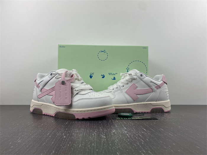 OFF-WHITE Out Of Office OOO Low Tops White Light Pink OWIA259F21LEA0010130