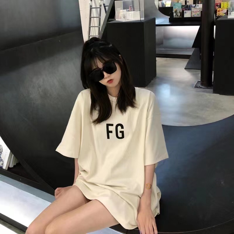 FOG season six main line FG letter short-sleeved T-shirt
