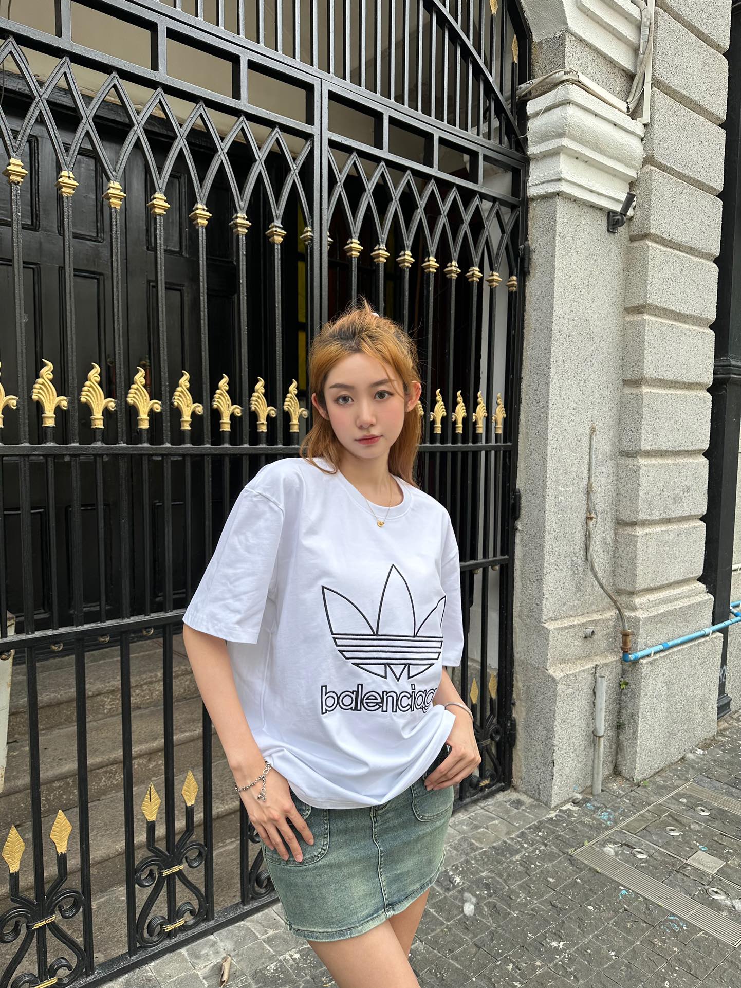 Adidas New clover embroidery logo short sleeves