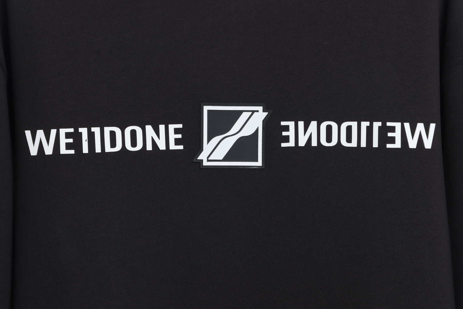 W3LL mirror image silicone letter  hoodie