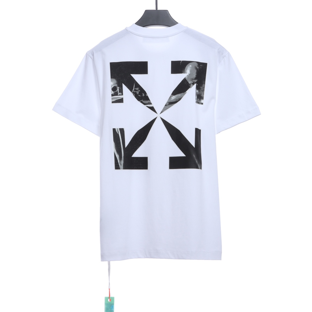 OW Caravaggio black and white religious short sleeves