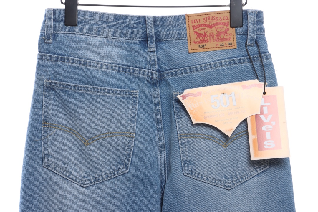 Stuart co-signed Levi's 150th anniversary embossed denim trousers