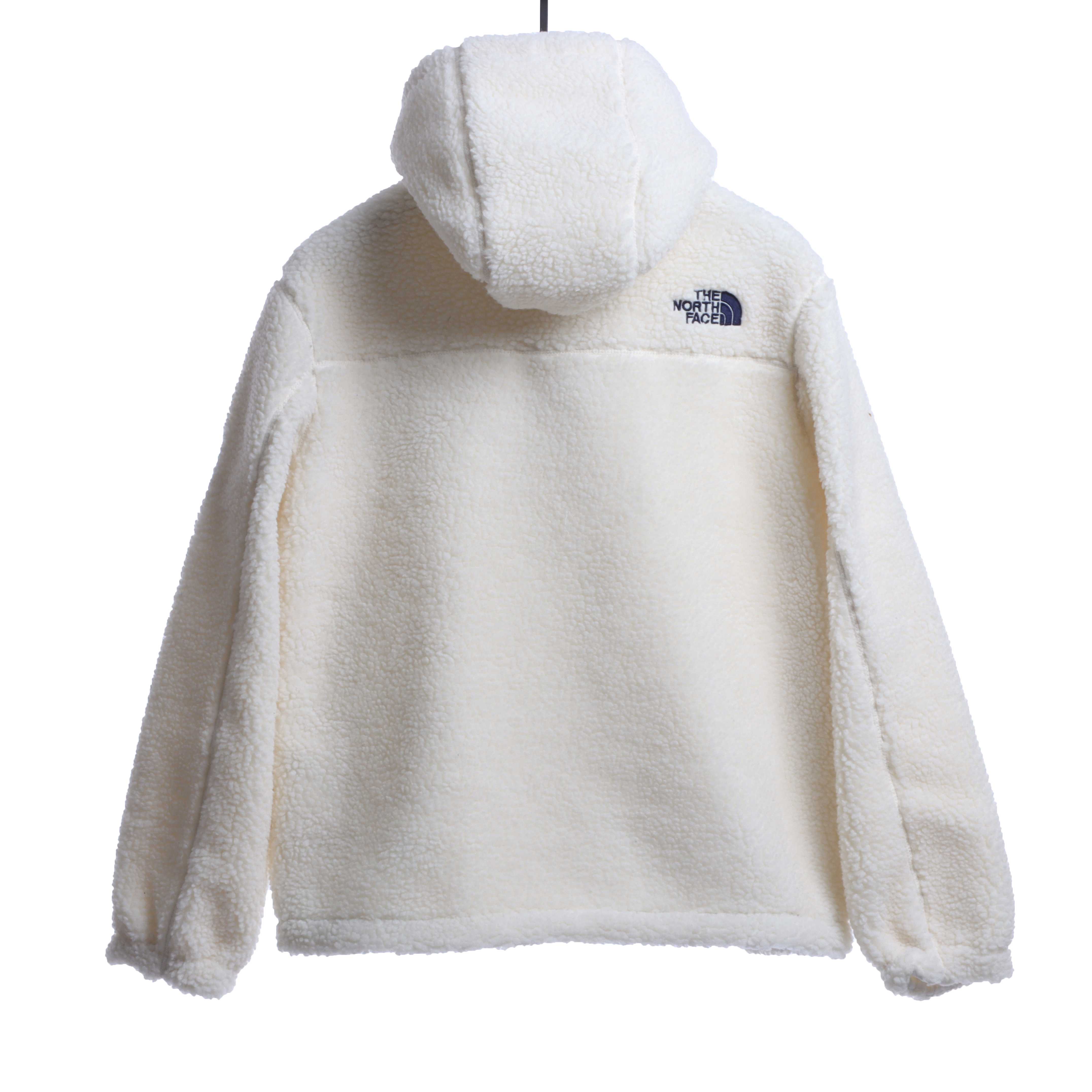 The North Face Double Laminated Sherpa White Zip Jacket