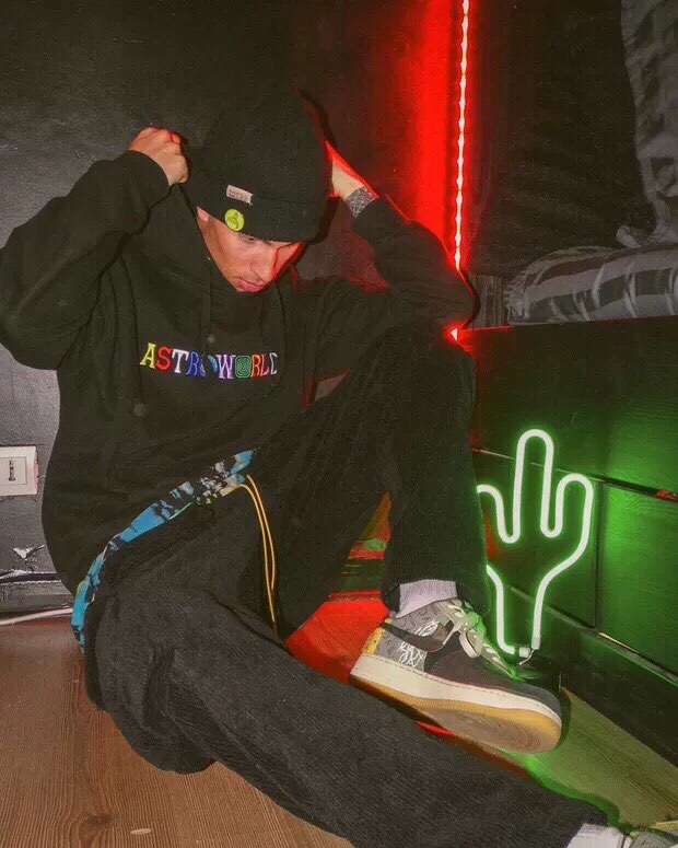 Travis Scott TS Rainbow Letter Embroidery Fleece Hoodie