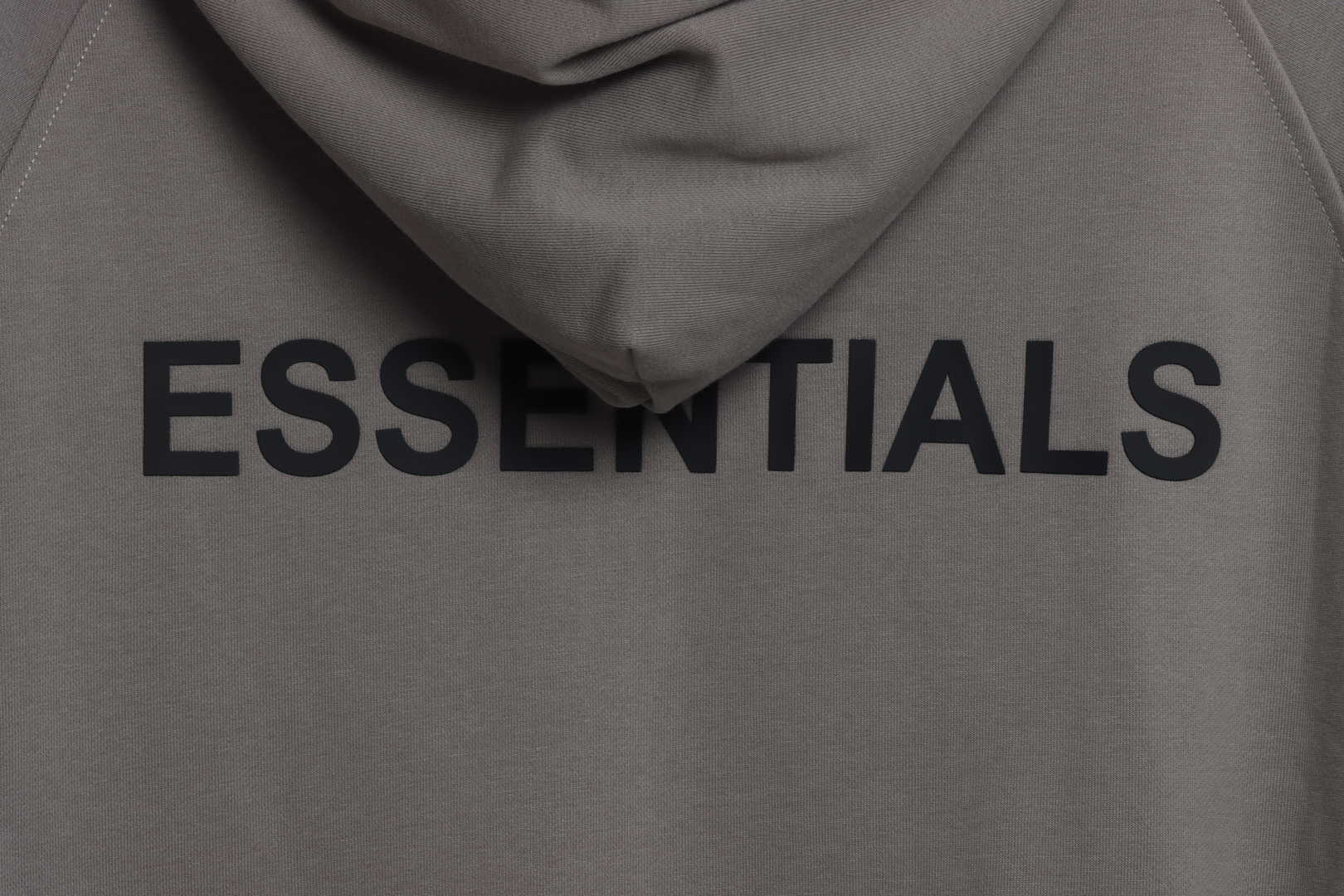 Double Line Back Silicone Lettering Zip Hoodie