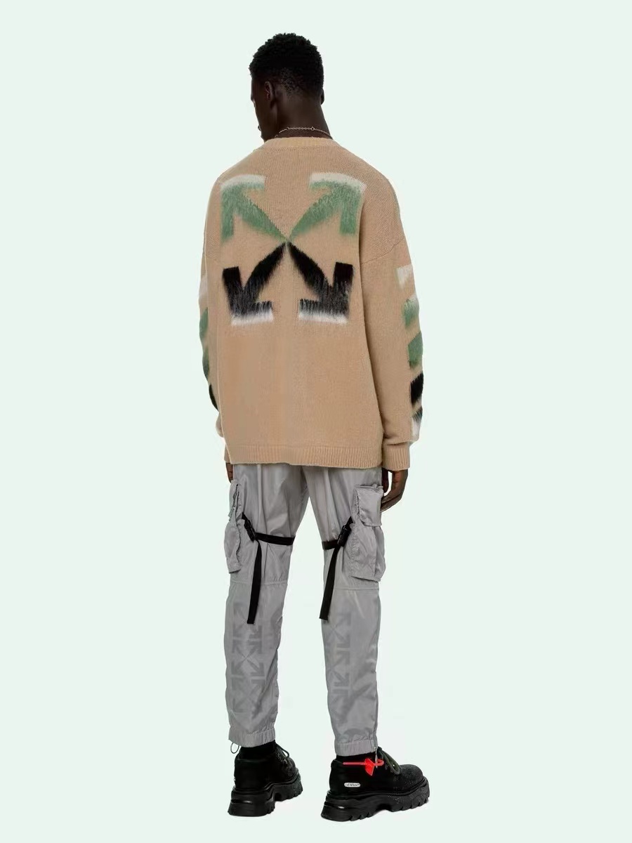 OFF WHITE Mohair Sweater Brown