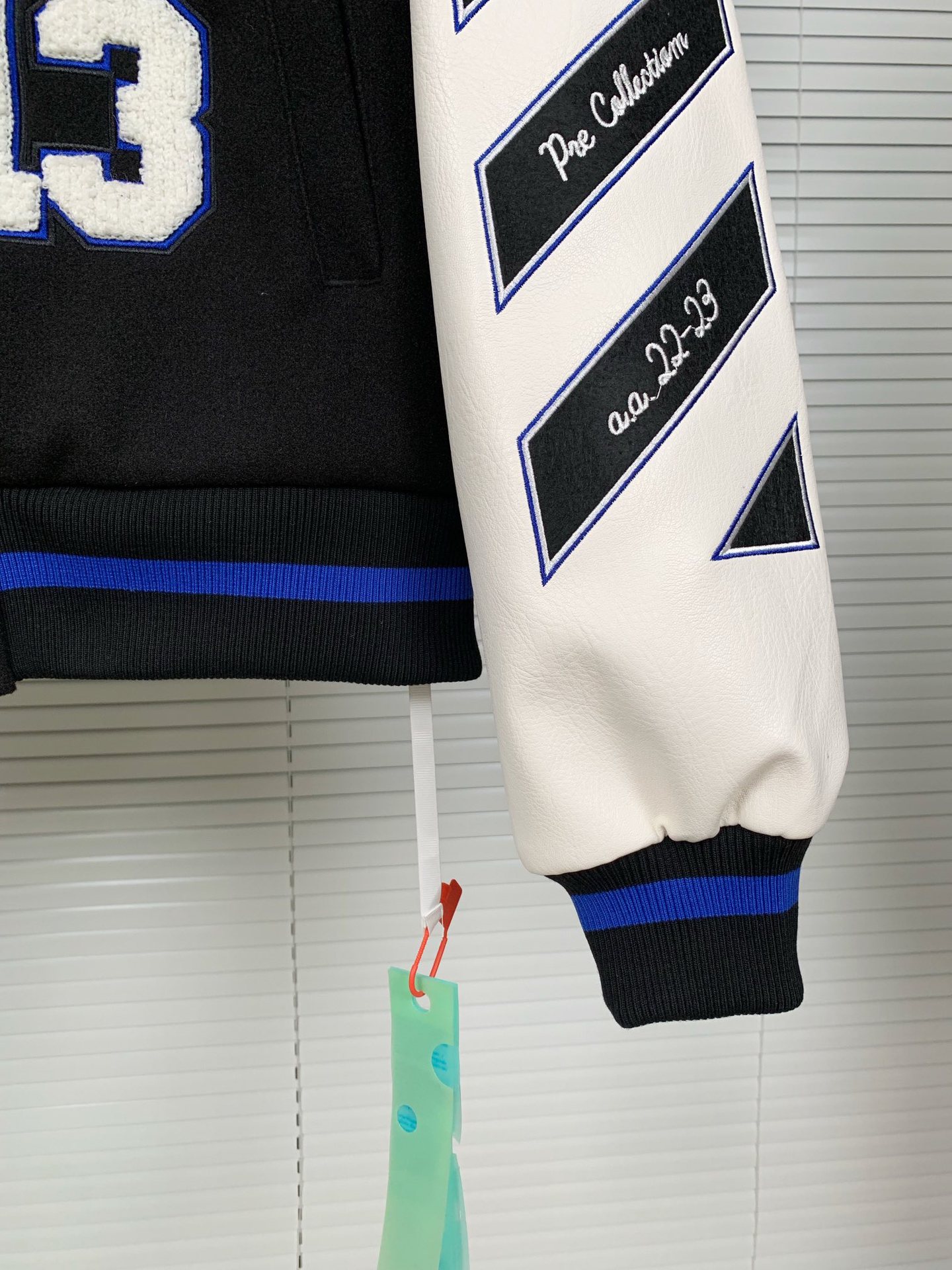 Off white Ow  Black/ivory bomber jacket