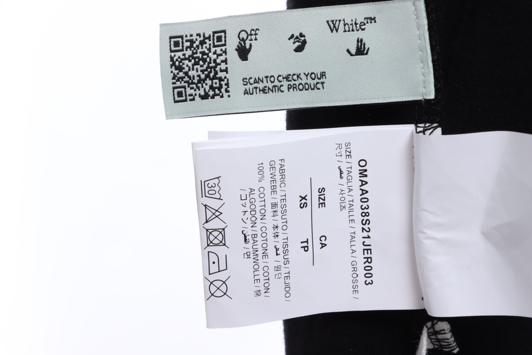 OW overlapping arrowhead pattern printing short sleeves