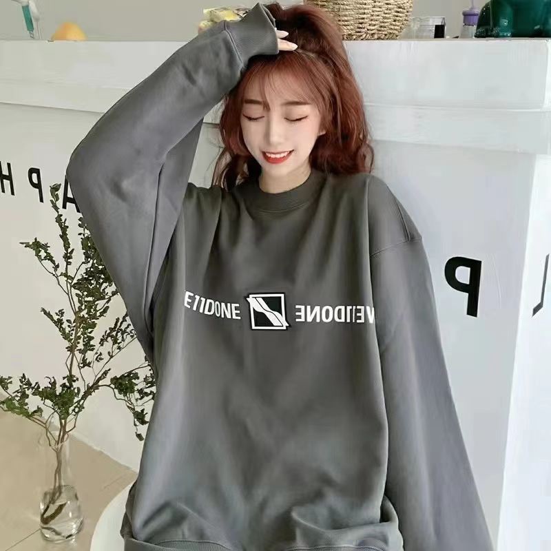 W3LL mirror image silicone letter  hoodie