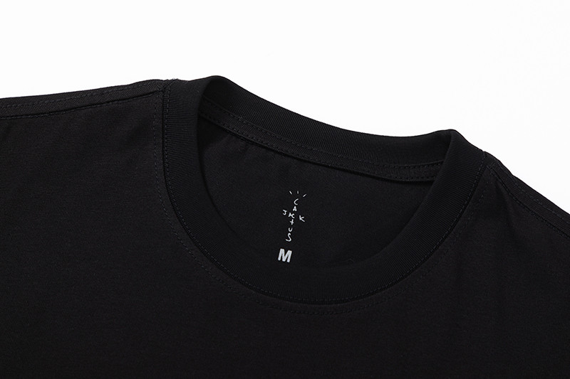 Travis Scott Lightning Fujiwara letter printing pattern short sleeves