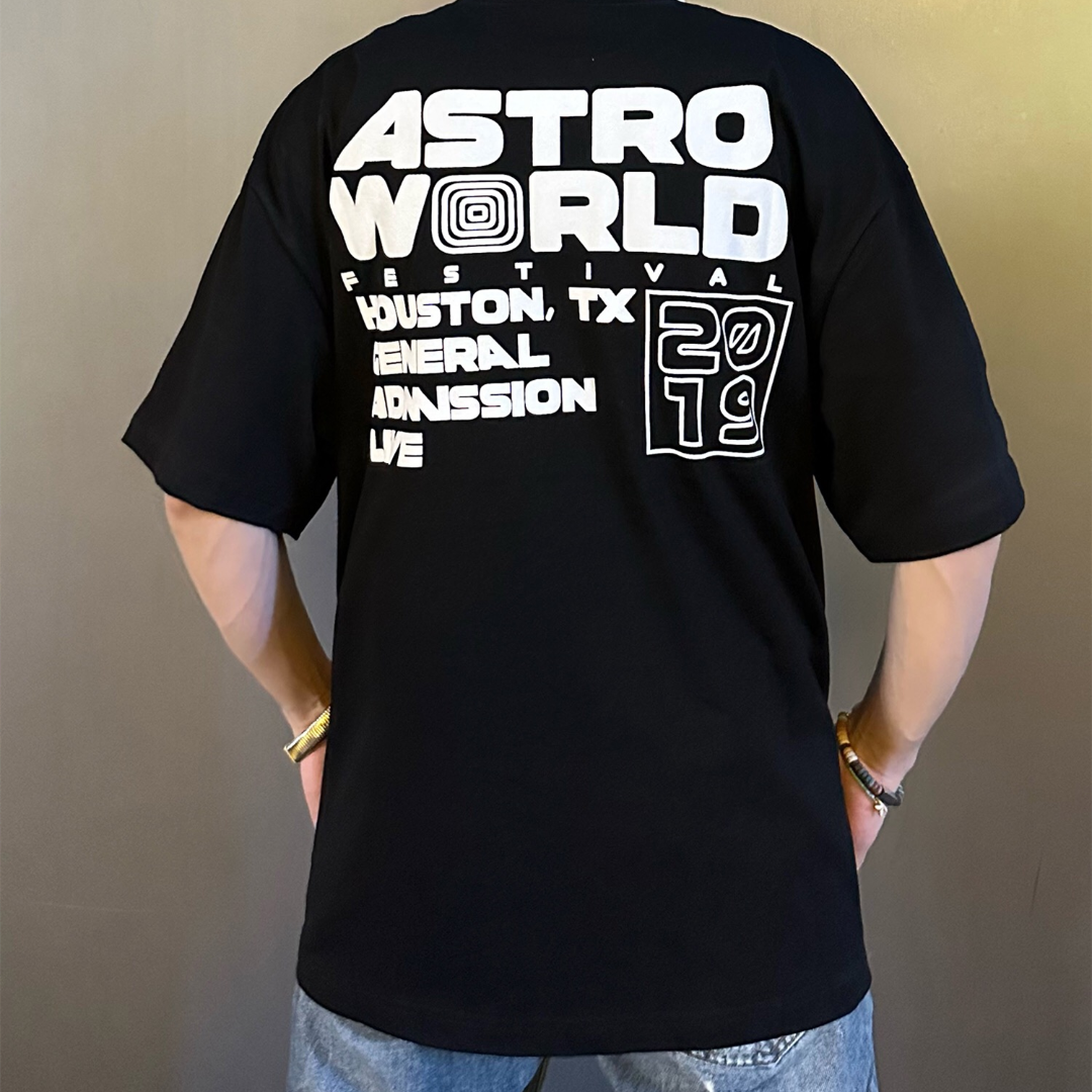 Travis Scott Cactus Jack Fesrival Staff Tee rap tour short sleeves