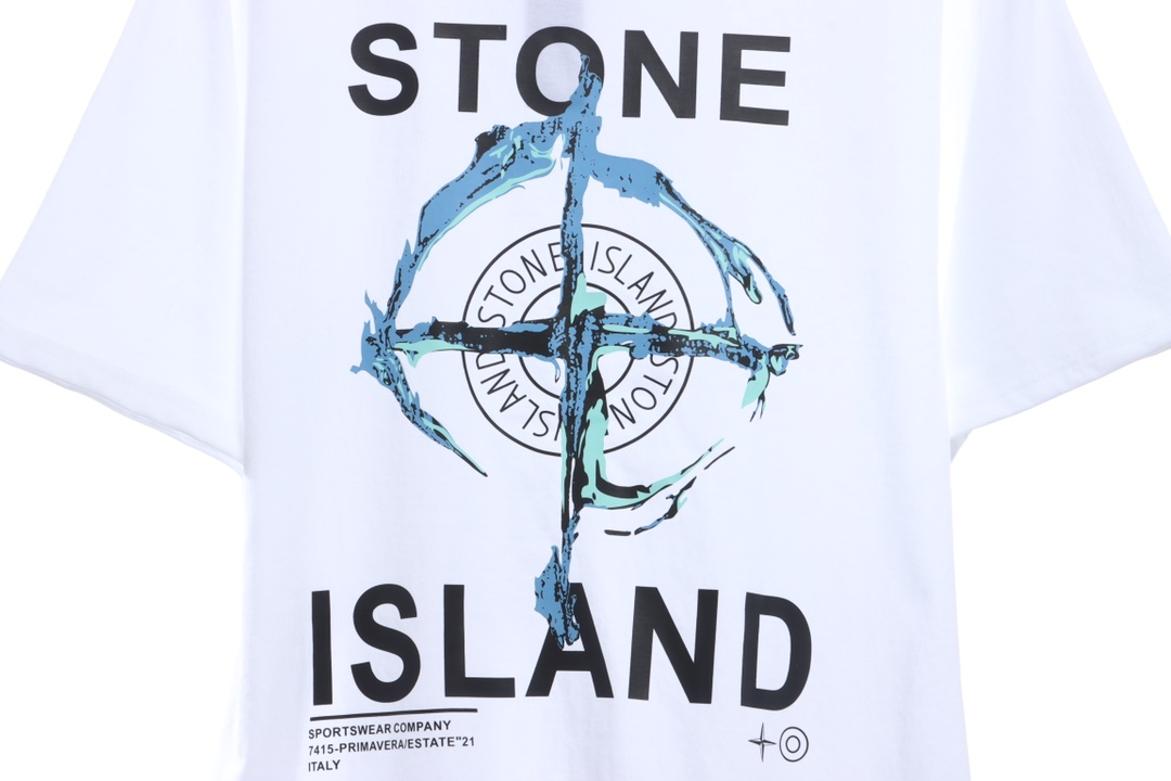Stone Island Stone island ruins compass printing short sleeves