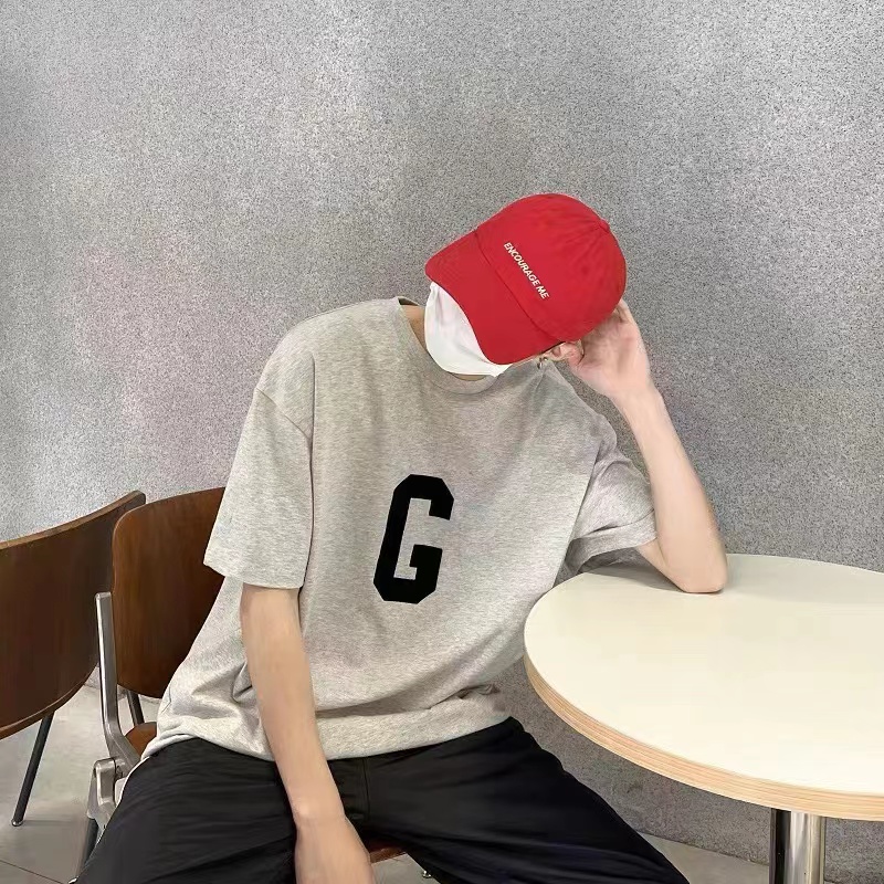 FEAR OF GOD season seven main line flocking big G letter short-sleeved T-shirt