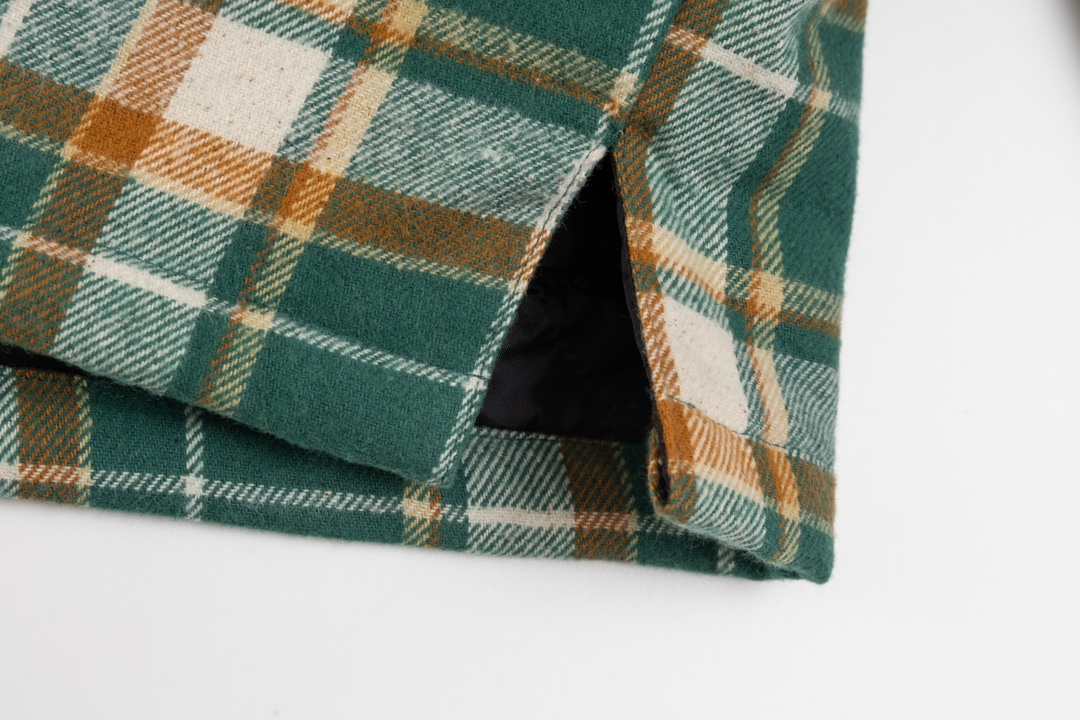 Chrome Hearts plaid design with silver embellishments, cotton-padded jacket