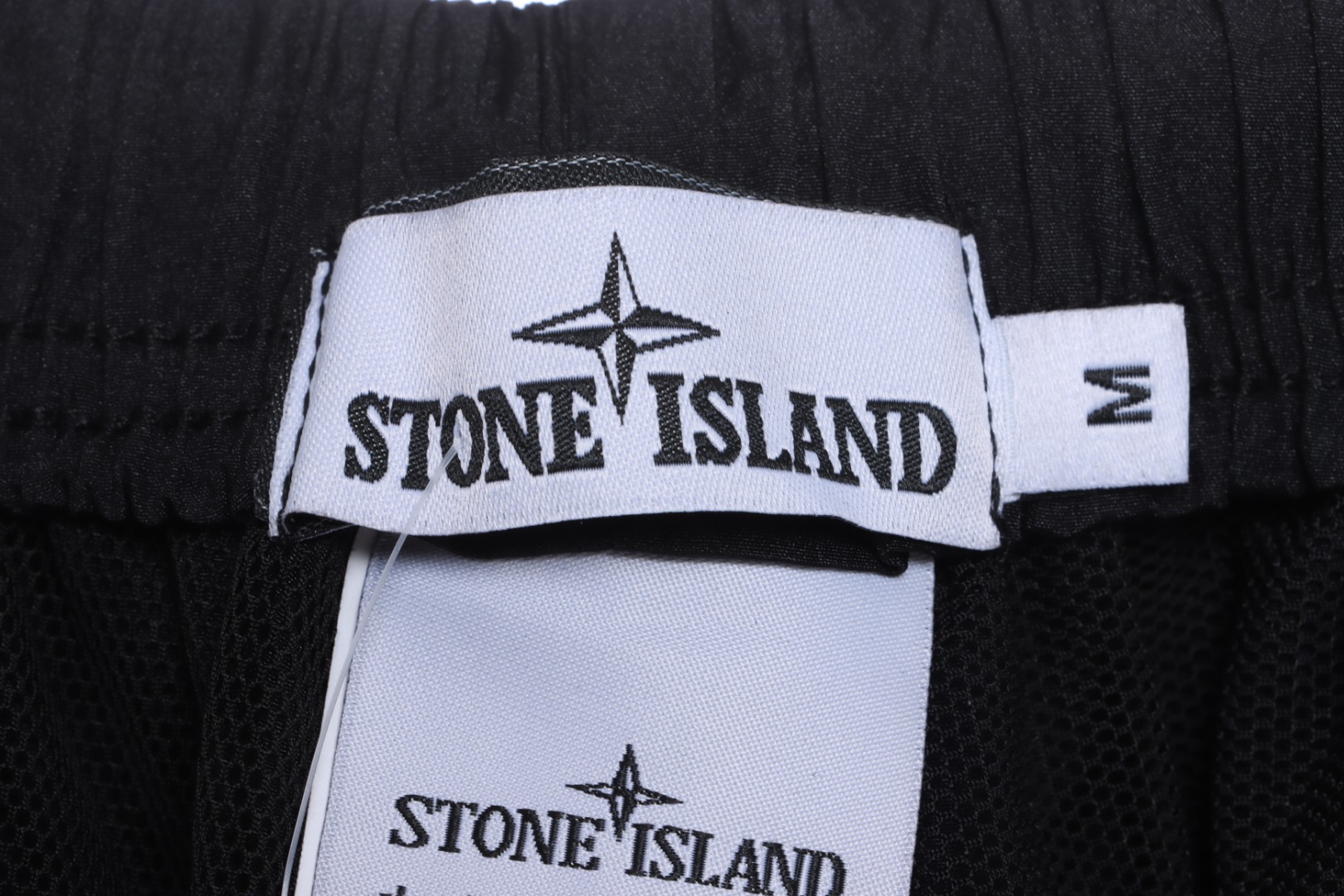 Stone Island Side compass large embroidered shorts gray