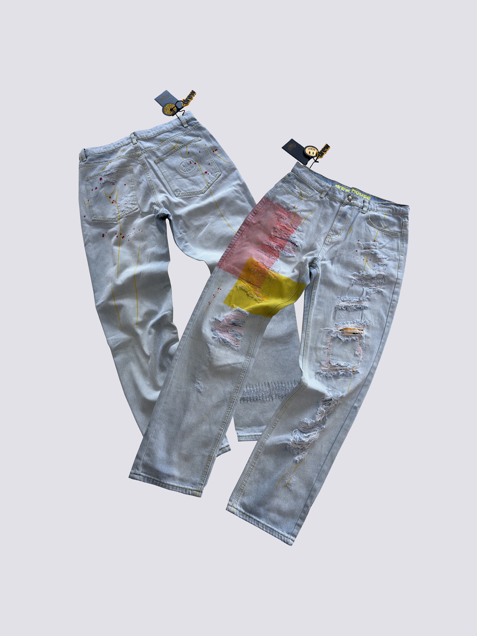 Drew House  Teddy Bear Smiling Face Jeans