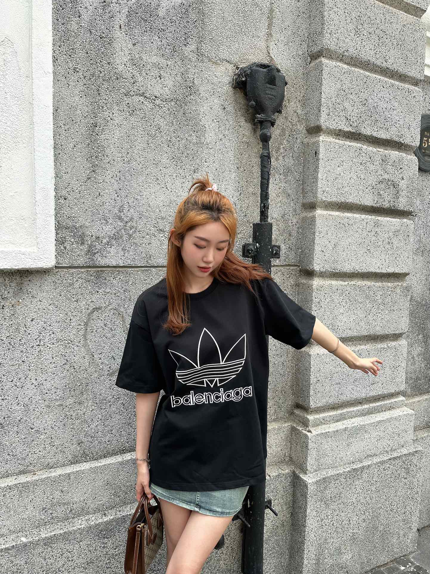 Adidas New clover embroidery logo short sleeves