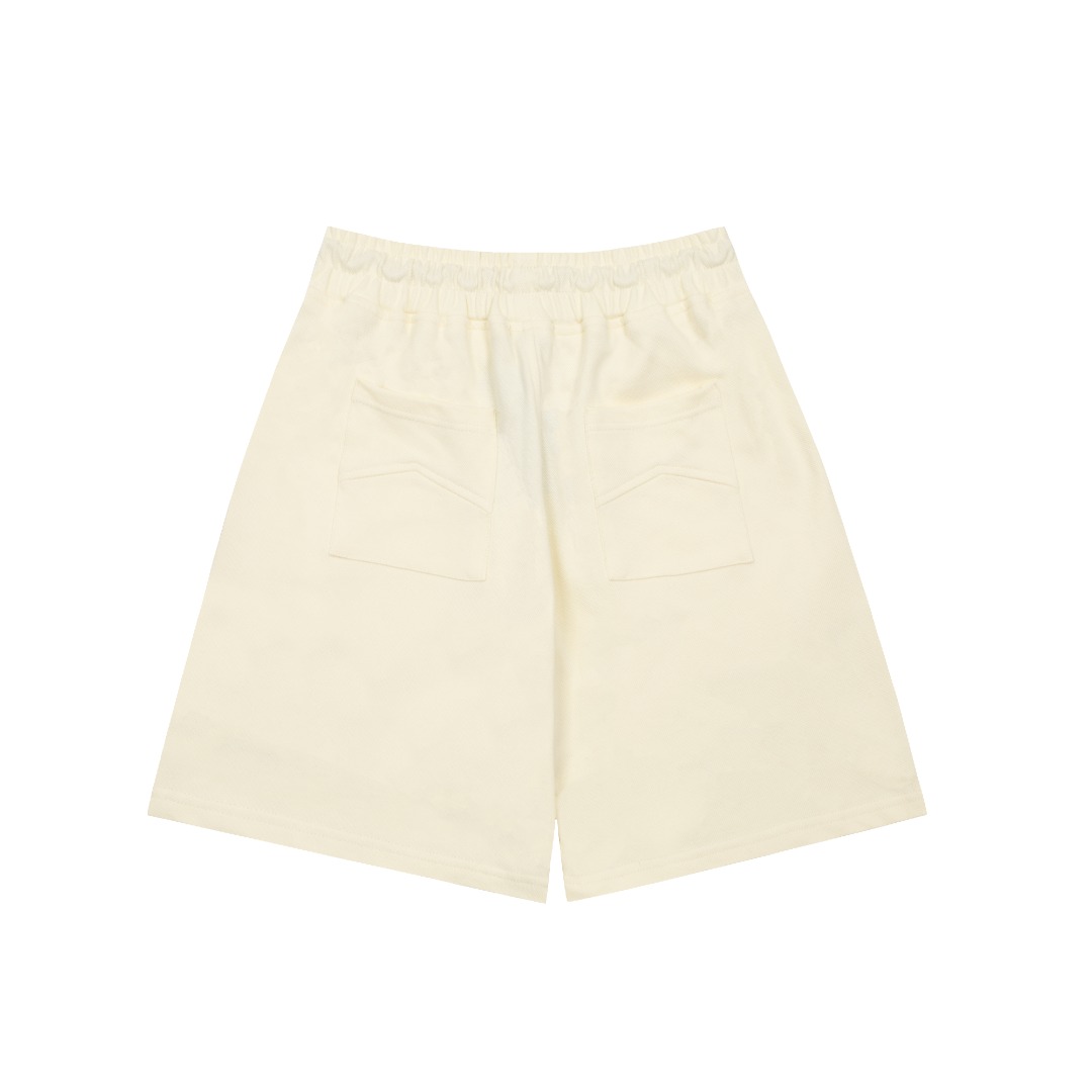 Rhud3 2023ss men's and women's classic pearl letter floral shorts