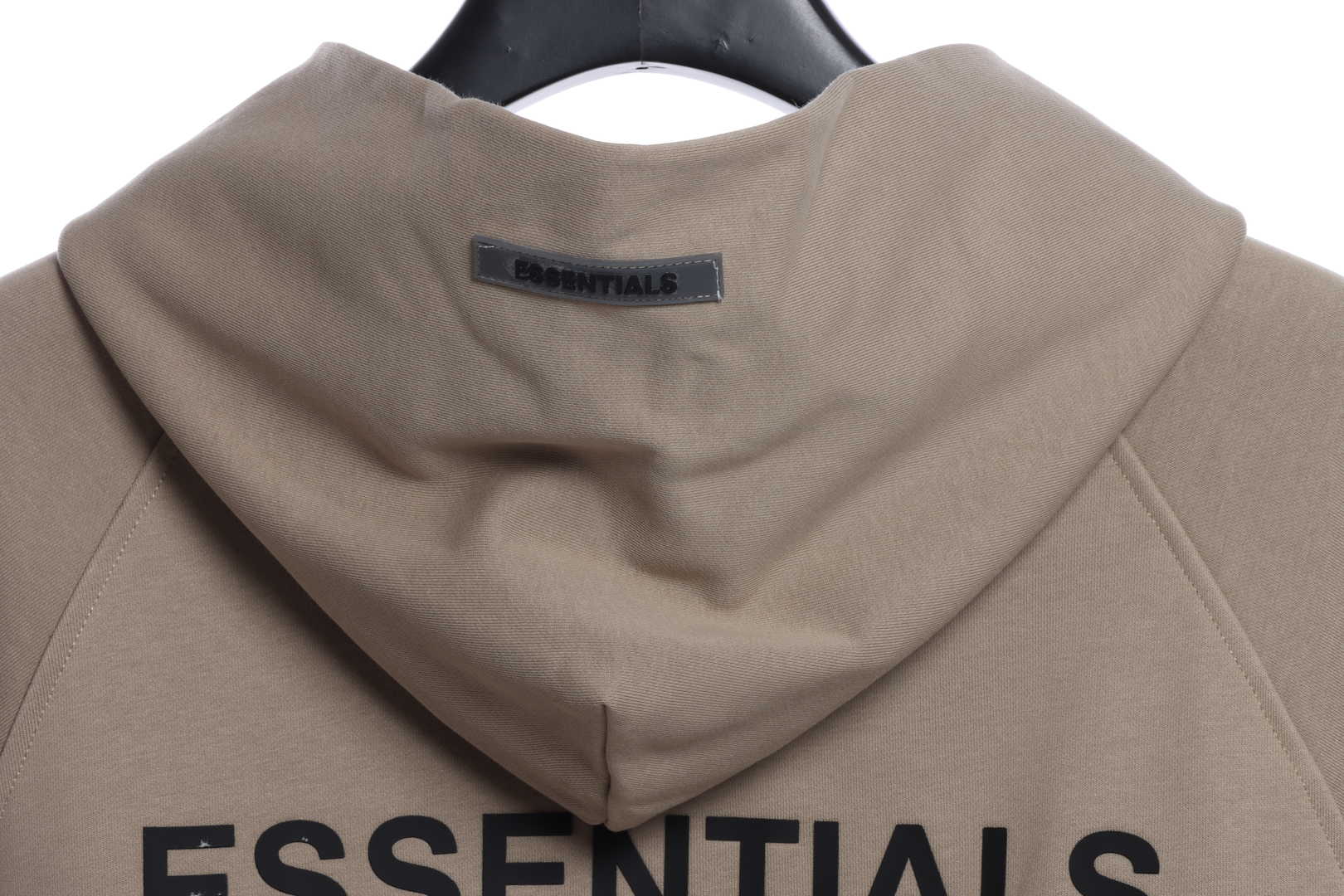 Double Line Back Silicone Lettering Zip Hoodie