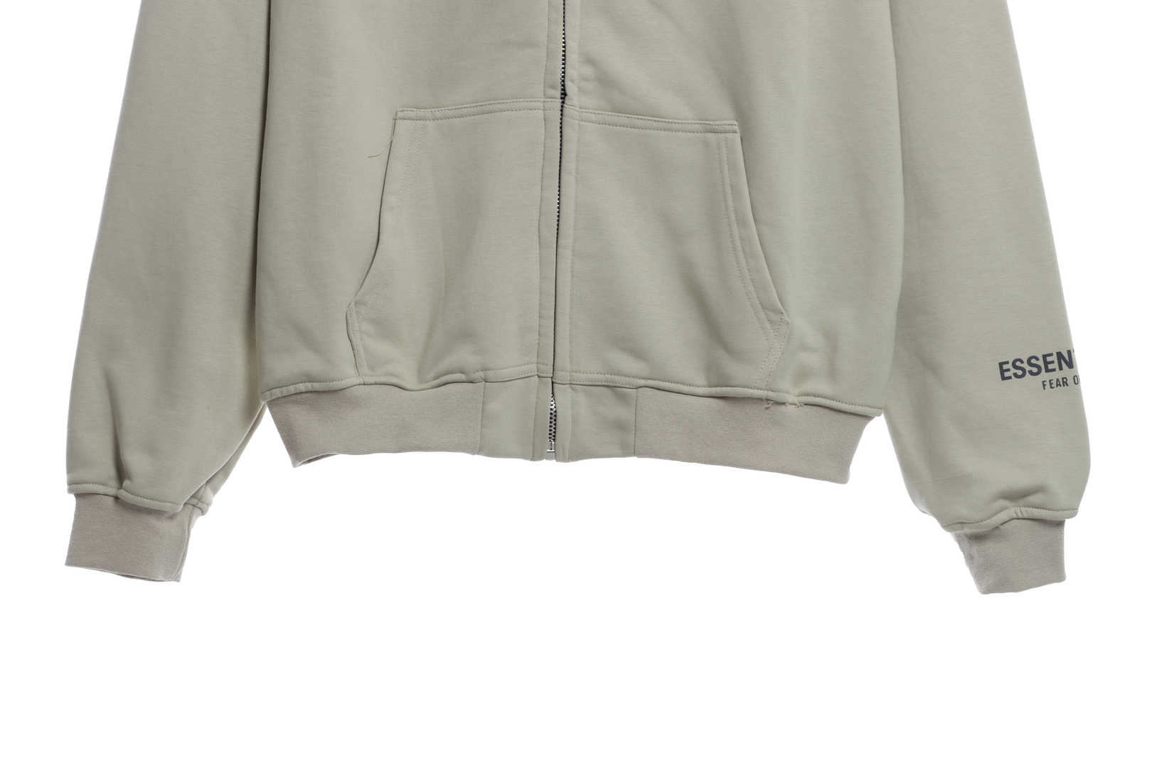 Double Line Back Silicone Lettering Zip Hoodie