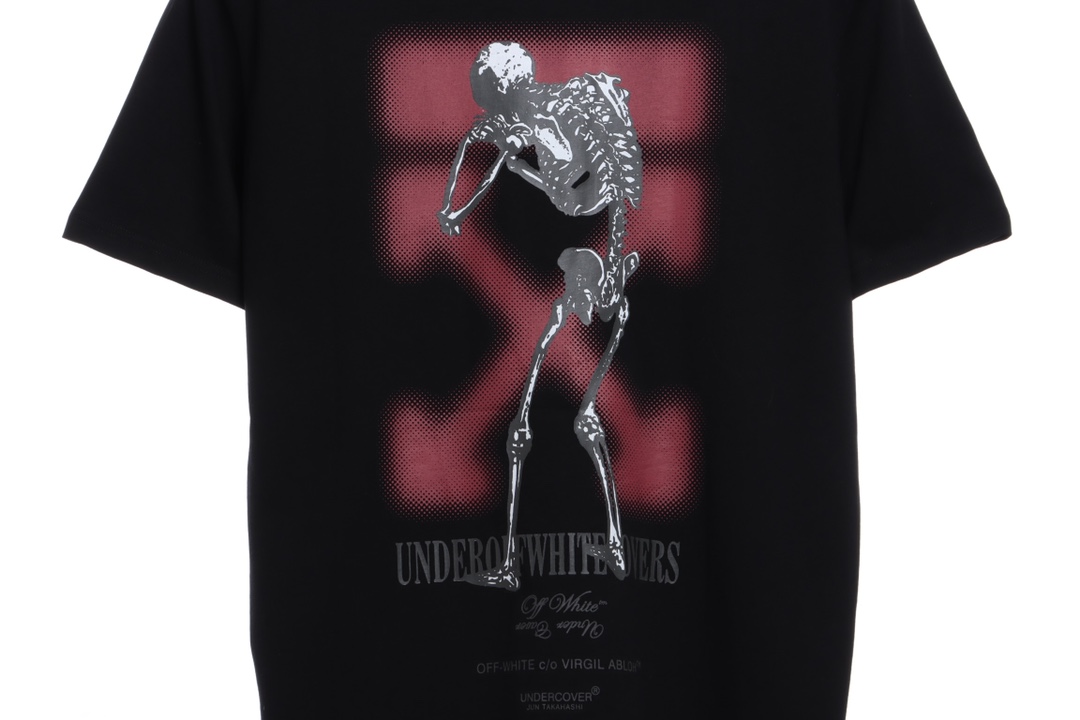 OW logo red graffiti arrow skull short sleeves