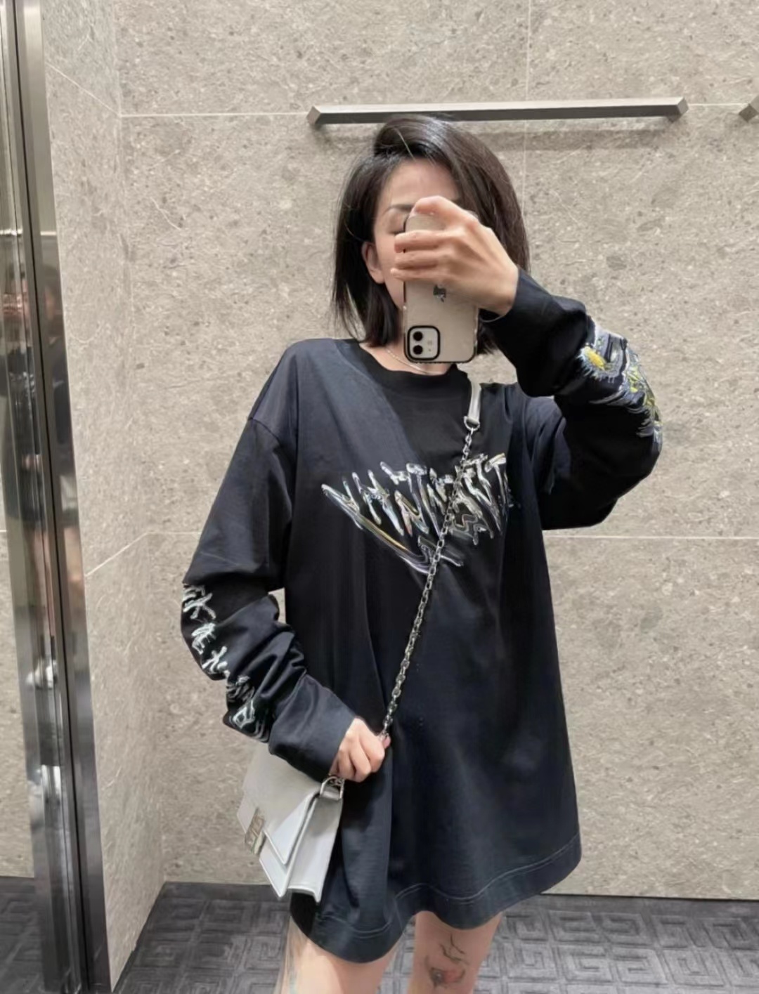 GVC X BSTROY 22FW joint metal printing fake two long-sleeved T-shirts