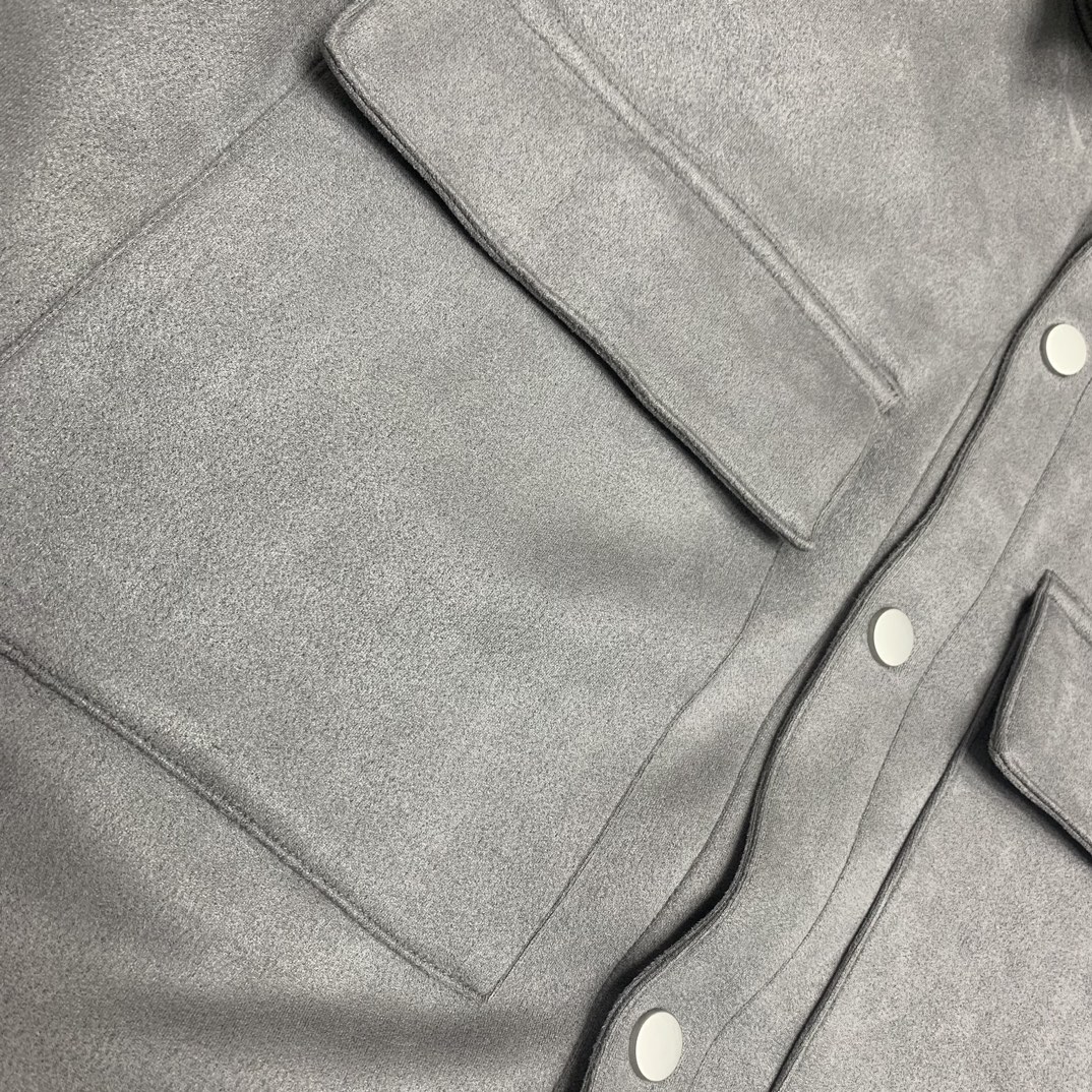 Fear of God F0G Heavyweight and Superb Black Suede Shirt Jacket