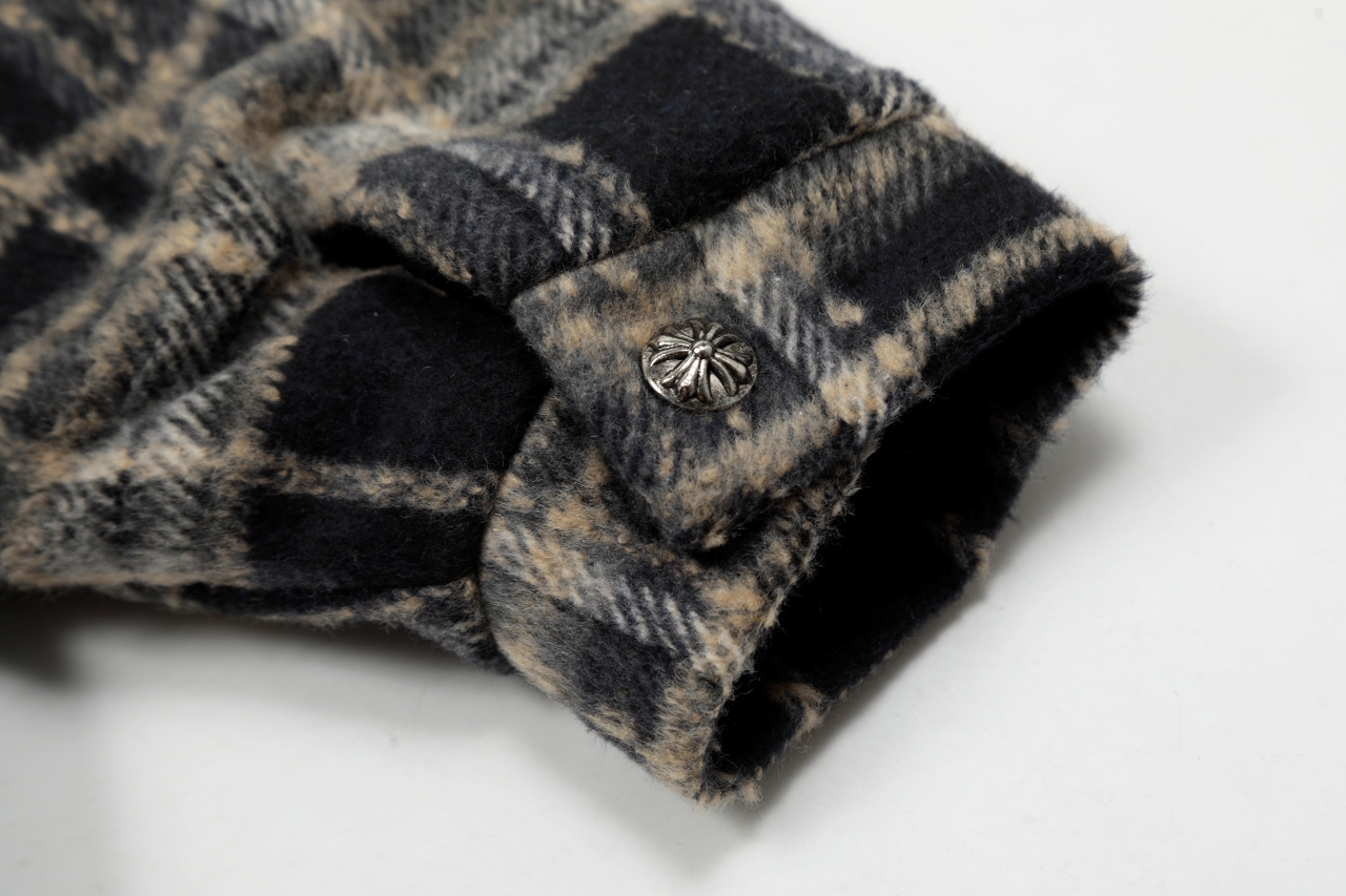 Chrome Hearts Plaid  Flannel wool Jacket