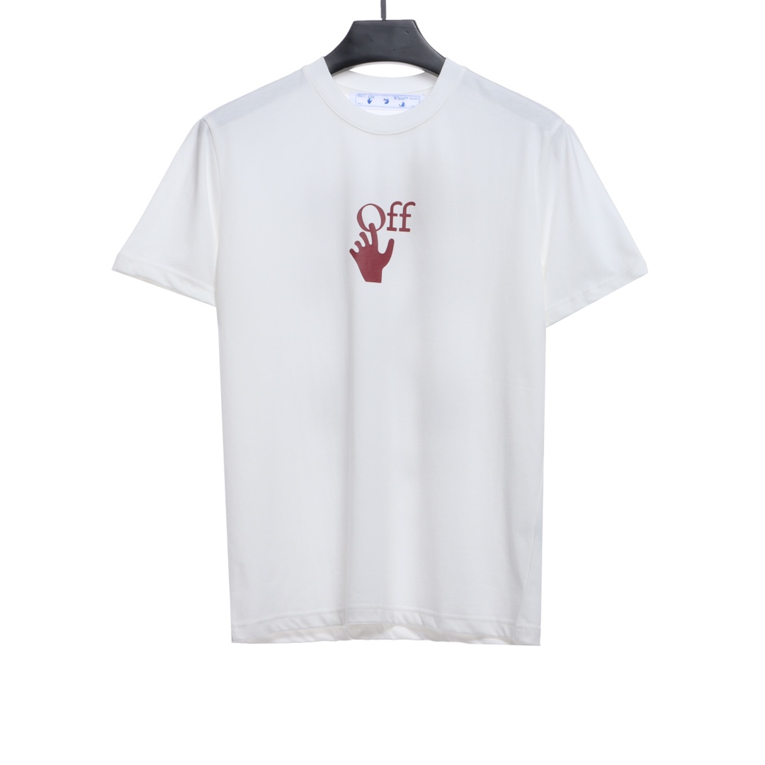 OW logo red graffiti arrow skull short sleeves