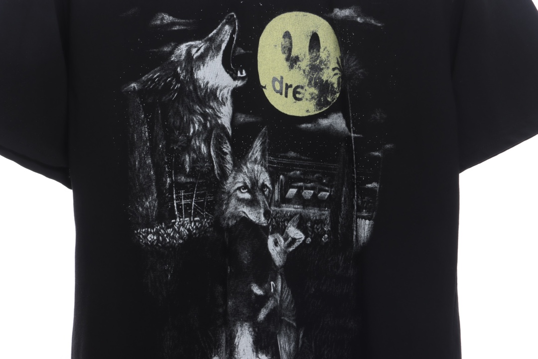 DREW full moon printed smiley face short sleeves