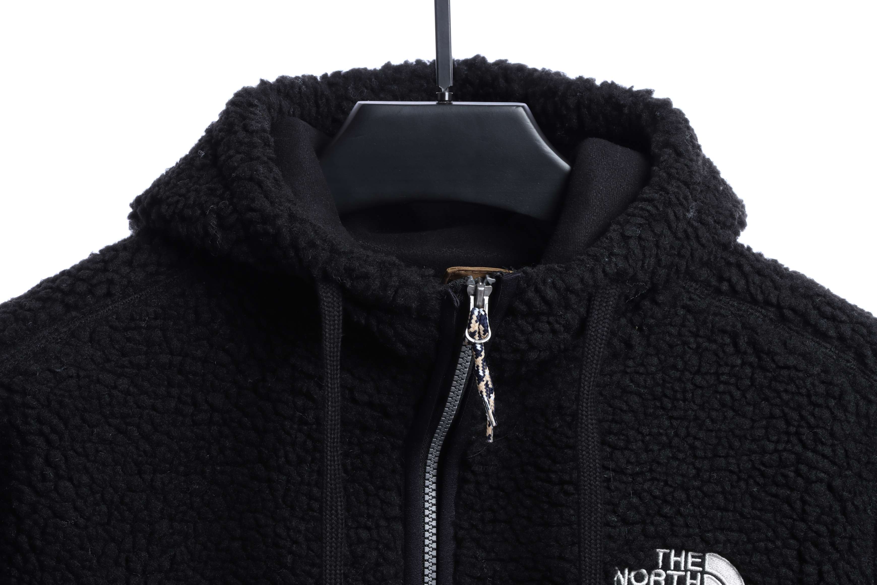 The North Face Double Laminated Sherpa White Zip Jacket