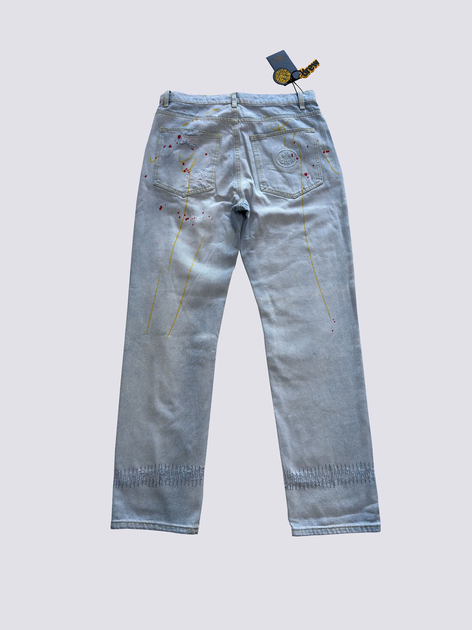 Drew House  Teddy Bear Smiling Face Jeans