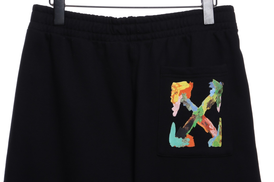 OW ink hand-painted graffiti arrow shorts