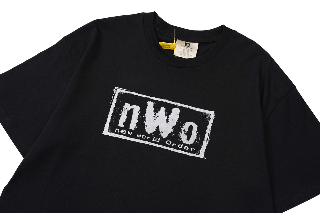 VINTAGE NWO 6th Anniversary of the New World order printed short-sleeved T-shirt Black