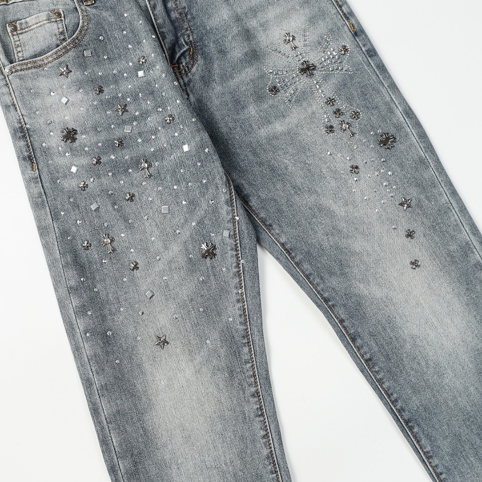 CHR0ME HEARTS 202323FW DENIM CROSS Pants