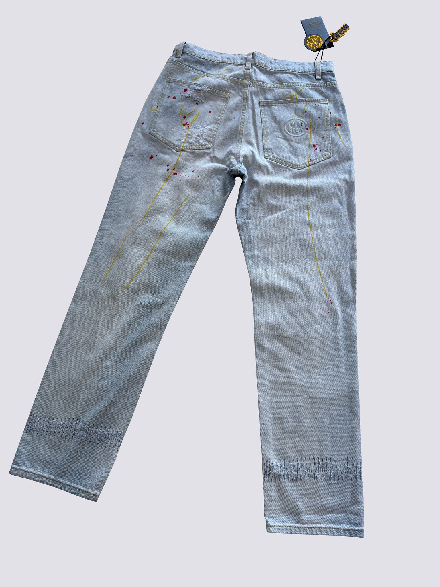 Drew House  Teddy Bear Smiling Face Jeans