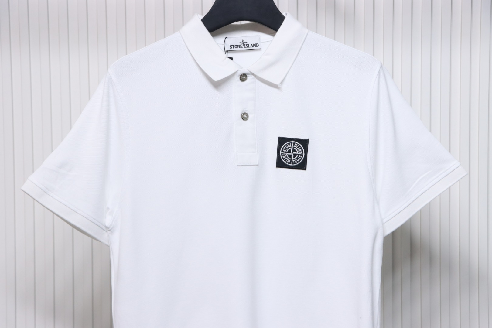t0ne Island Stone Island Junior Diagonal Fleece Polo T-shirt