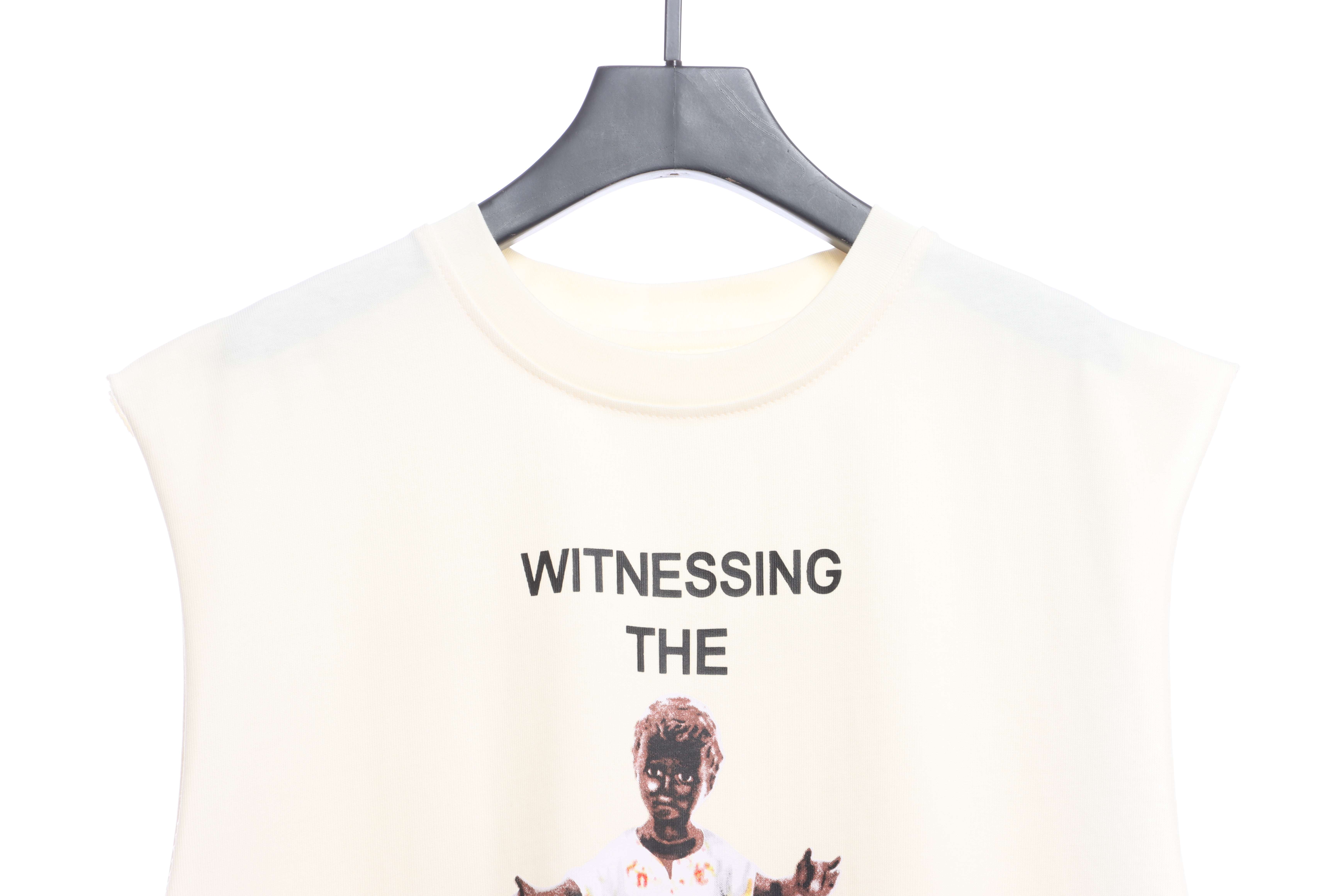 RRR123 x Fear OF God joint black print vest