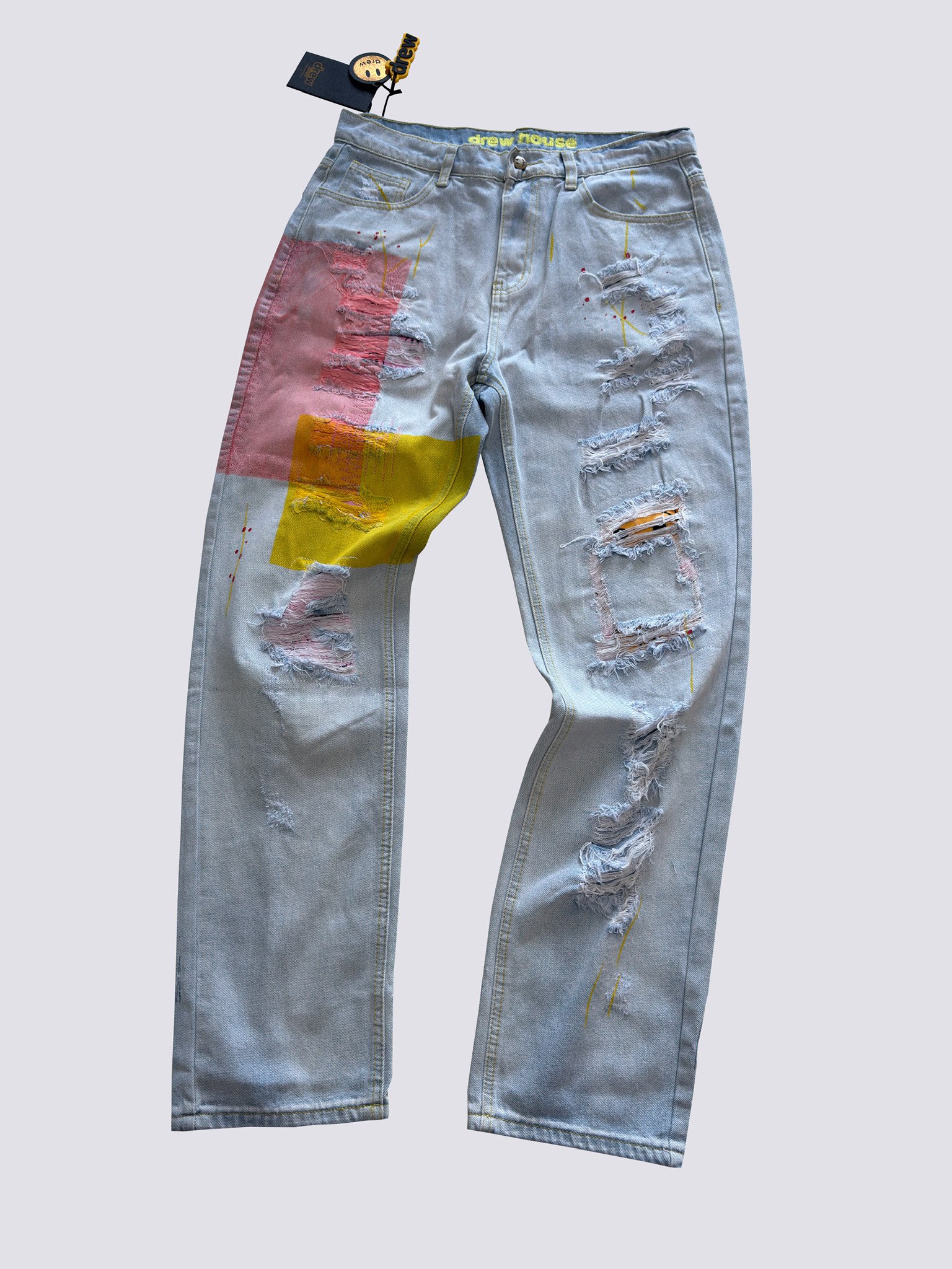 Drew House  Teddy Bear Smiling Face Jeans