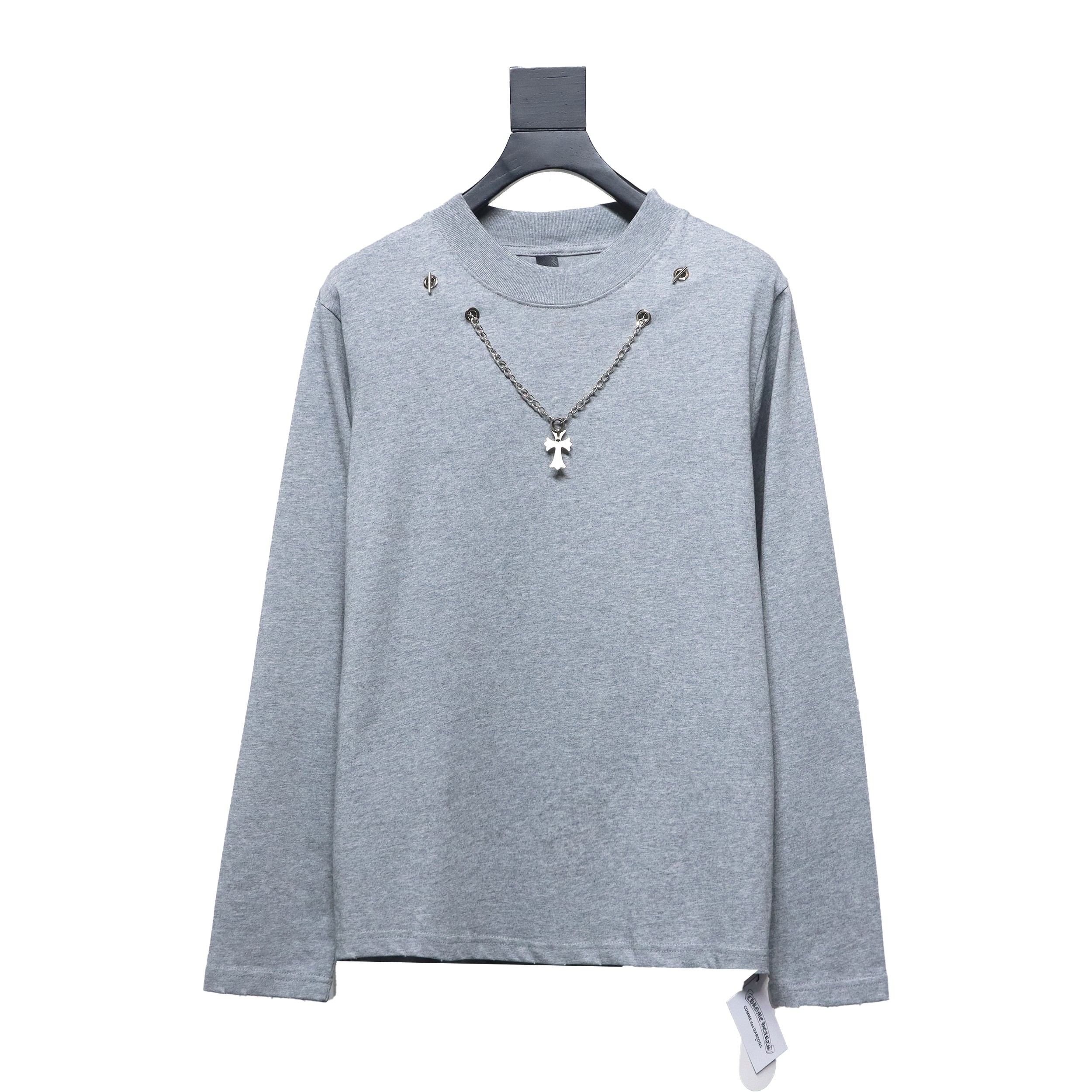 Chorme Heart Cross pendant Long Sleeve T-Shirt